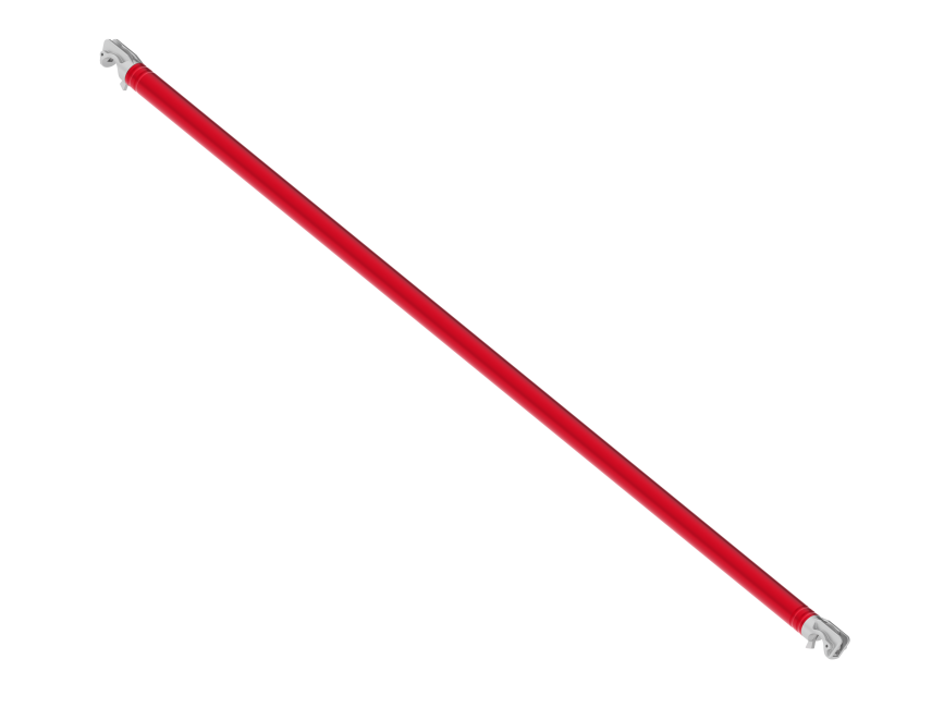 Horizontaalschoor - 2.45 m lengte - rood - RS TOWER 5