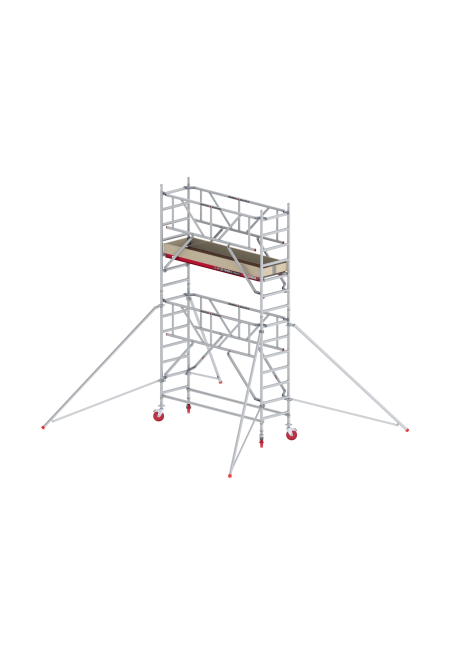 RS TOWER 41-S échafaudage roulant - 5.20 m hauteur de travail - 0.75 m de large - 2.45 m plate-forme en bois - Safe-Quick®