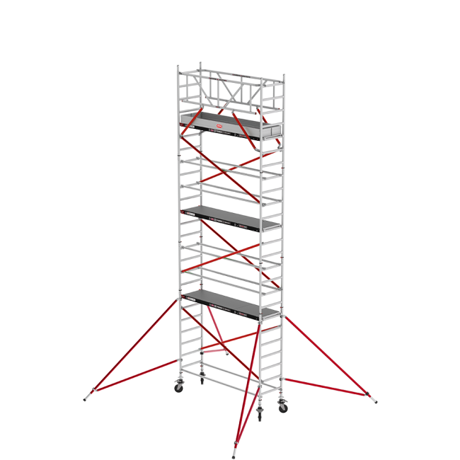 RS TOWER 51 rolsteiger - 8.20 m werkhoogte - 0.75 m breed - 1.85 m houten platform - Schoren
