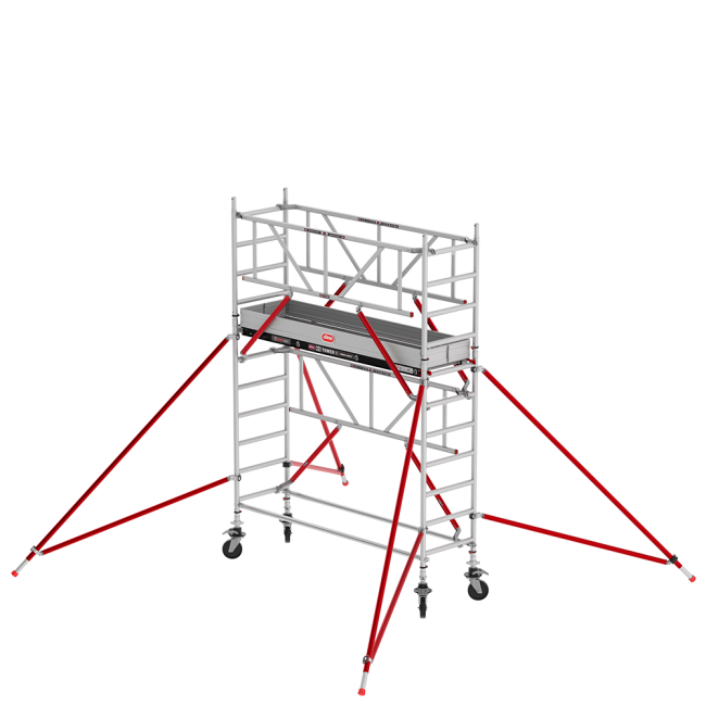RS TOWER 51-S rolsteiger - 4.20 m werkhoogte - 0.75 m breed - 3.05 m houten platform - Safe-Quick®