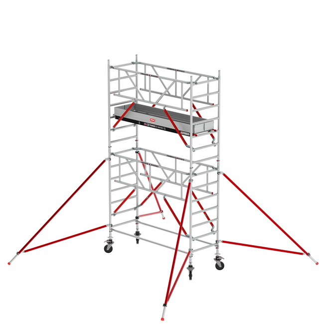 RS TOWER 51 PLUS-S rolsteiger - 5.20 m werkhoogte - 0.90 m breed - 1.85 m houten platform - Safe-Quick®