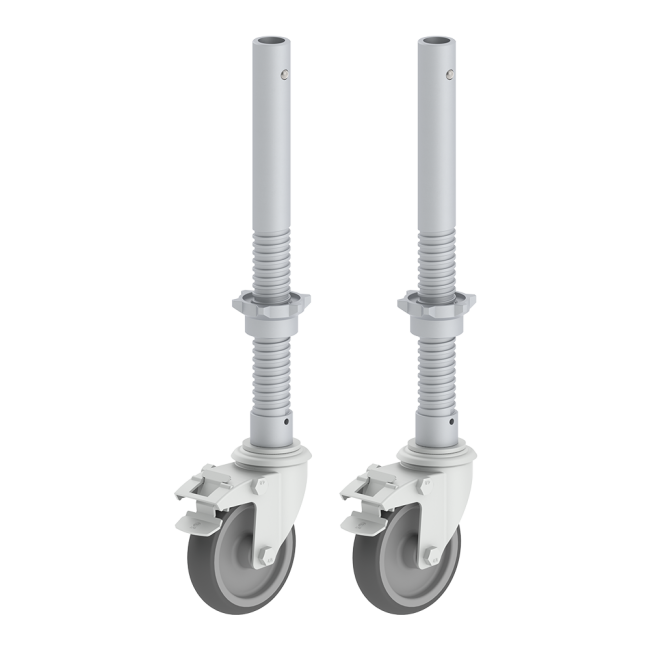 Support à roue avec roue (1 pièce) - Ø 200 mm - broche - RS TOWER 31 & 32