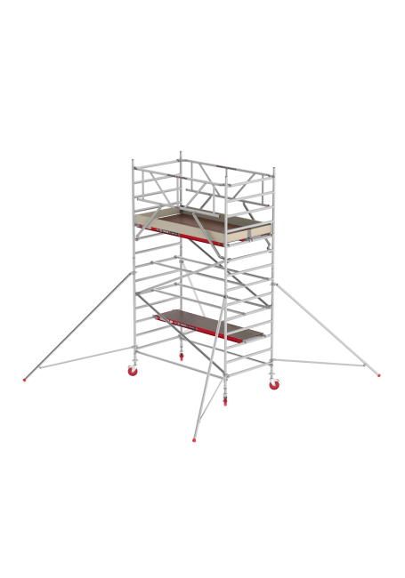 RS TOWER 42 échafaudage roulant - 5.20 m hauteur de travail - 1.35 m de large - 2.45 m plate-forme en bois - Lisses