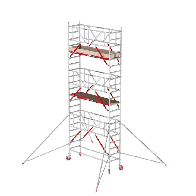 RS TOWER 41-S andamio - 7.20 m altura de trabajo - 0.75 m ancho - 2.45 m plataforma de madera - Safe-Quick®
