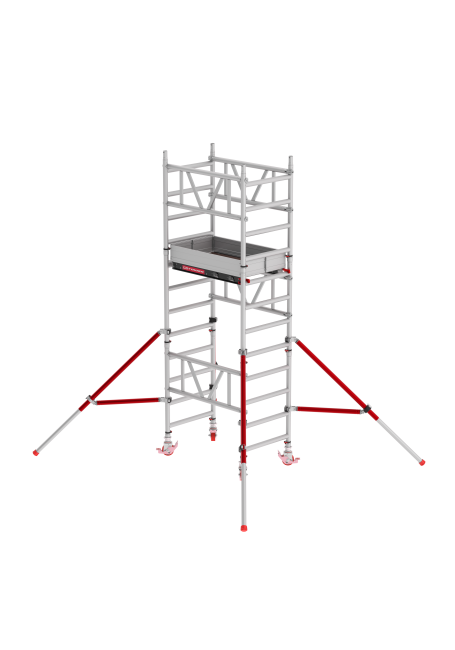 MiTOWER mobile access tower - 4.20 m working height - 0.75 m width - 1.20 m Fiber-Deck® platform
