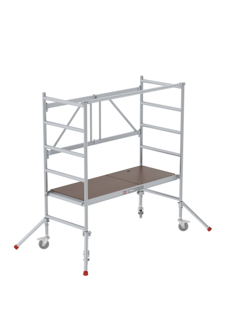 RS TOWER 34 folding tower - 2.70 m working height - 0.75 m width - 1.65 m wooden platform - Braces