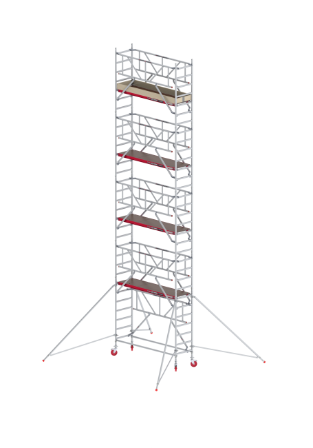RS TOWER 41-S échafaudage roulant - 10.20 m hauteur de travail - 0.75 m de large - 2.45 m plate-forme en bois - Safe-Quick®