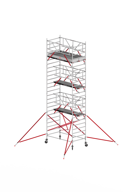 RS TOWER 52 mobile access tower - 8.20 m working height - 1.35 m width - 3.05 m Fiber-Deck® platform - Safe-Quick® + braces