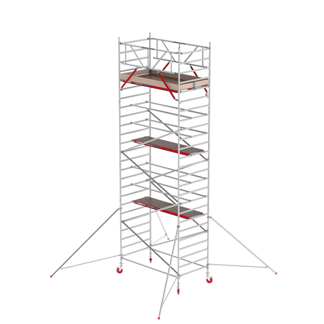 RS TOWER 42 échafaudage roulant - 8.20 m hauteur de travail - 1.35 m de large - 2.45 m plate-forme en bois - Lisses