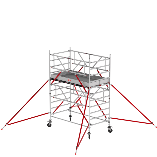 RS TOWER 52-S mobile access tower - 4.20 m working height - 1.35 m width - 3.05 m wooden platform - Safe-Quick®