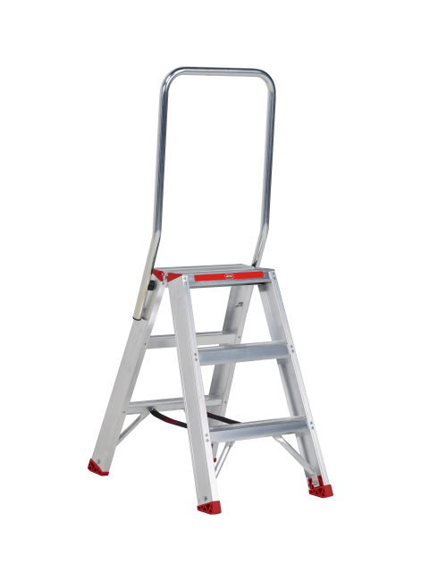 Sierra dubbel oploopbare trap (SDO) - 3 treden - met inklapbare beugel
