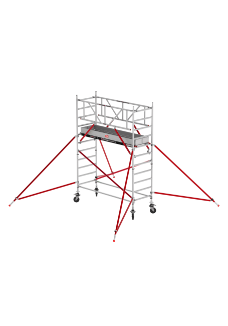RS TOWER 51 PLUS échafaudage roulant - 4.20 m hauteur de travail - 0.90 m de large - 2.45 m Fiber-Deck® plate-forme - Safe-Quick® + lisses