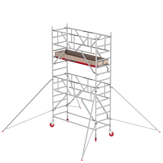 RS TOWER 41 PLUS-S échafaudage roulant - 5.20 m hauteur de travail - 0.90 m de large - 1.85 m plate-forme en bois - Safe-Quick®