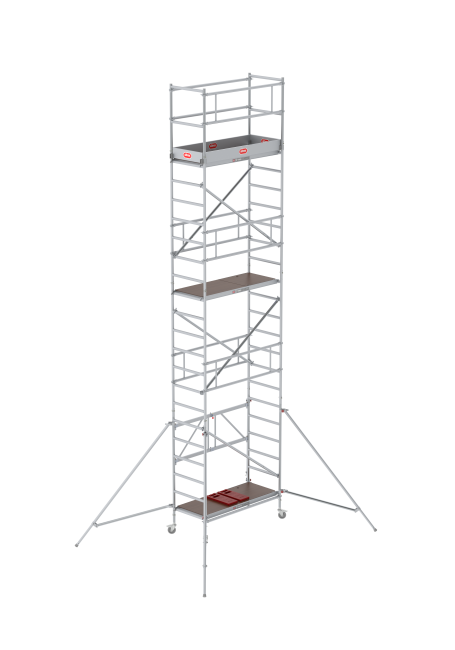 RS TOWER 34 kamersteiger - 2.70 m werkhoogte - 0.75 m breed - 1.65 m houten platform - Schoren