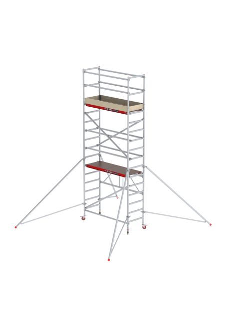 RS 44-POWER Zimmergerüst - 5.80 m Arbeitshöhe - 0.75 m breit - 1.85 m Holzplattform - Streben