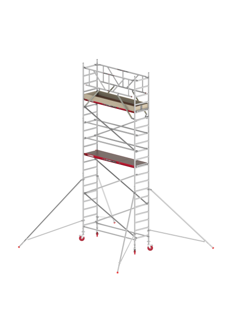 RS TOWER 41 mobile access tower - 7.20 m working height - 0.75 m width - 2.45 m wooden platform - Braces
