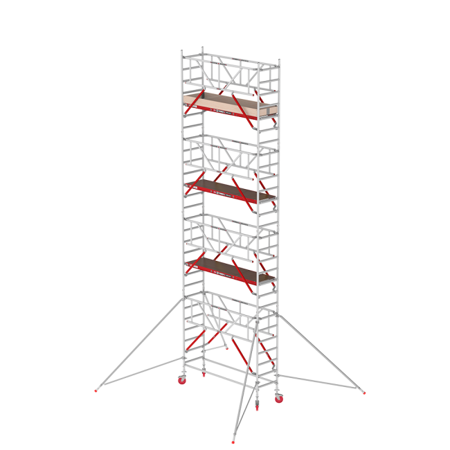 RS TOWER 41-S rolsteiger - 9.20 m werkhoogte - 0.75 m breed - 1.85 m houten platform - Safe-Quick®