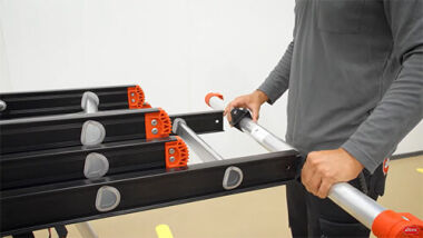 ladder-stabiliteitsbalk-monteren